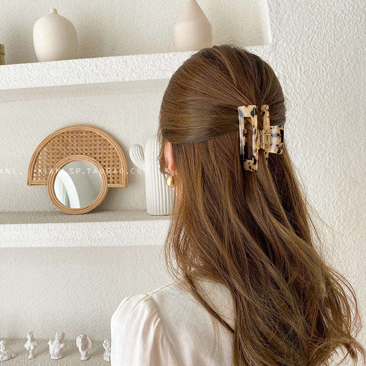 Corée élégante tempérament exquise pince à cheveux en acide acétique grande pince à cheveux pour l'arrière de la tête pince à cheveux pour femme