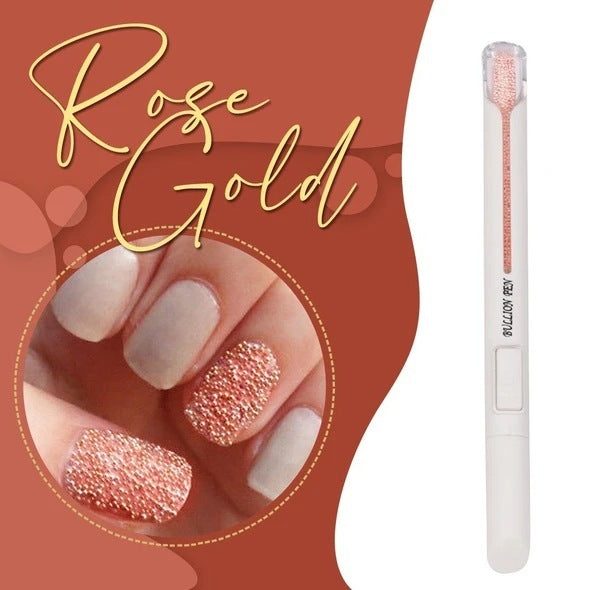 Stylo Bille Pointe Perçage Nail Art Outils de Manucure Stylo Bille Or Argent