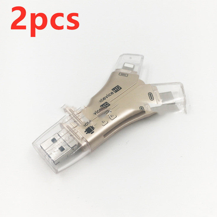 Lecteur de carte mobile TF SD multifonctionnel quatre en un universel