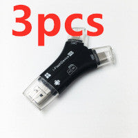 Lecteur de carte mobile TF SD multifonctionnel quatre en un universel