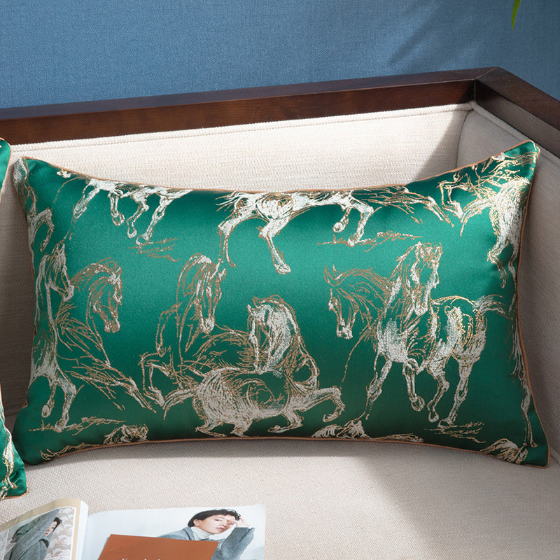 Coussin de canapé jacquard haute précision, style "luxe léger", oreiller de luxe