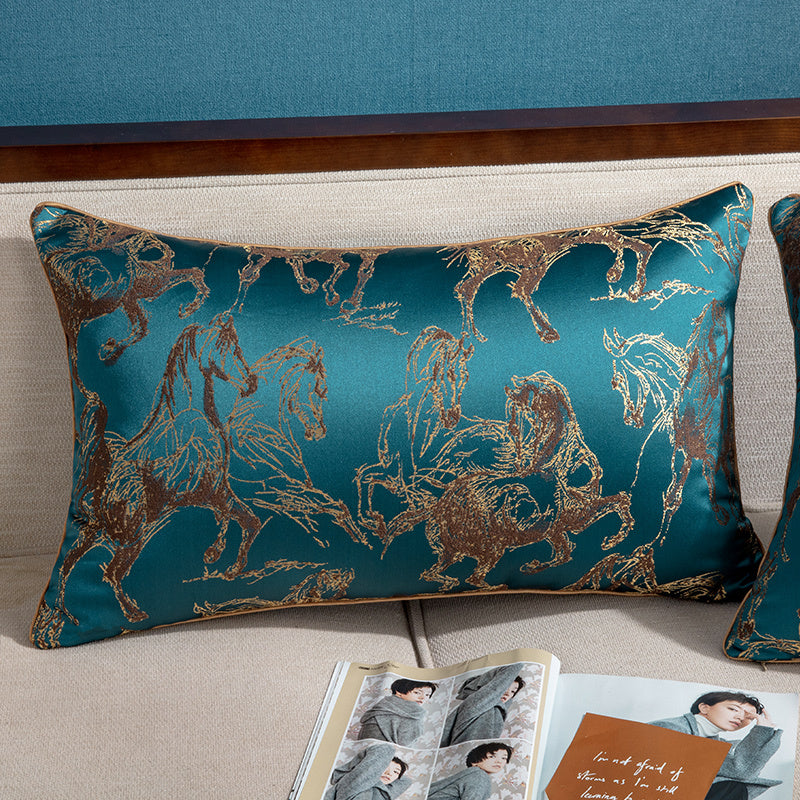 Coussin de canapé jacquard haute précision, style "luxe léger", oreiller de luxe