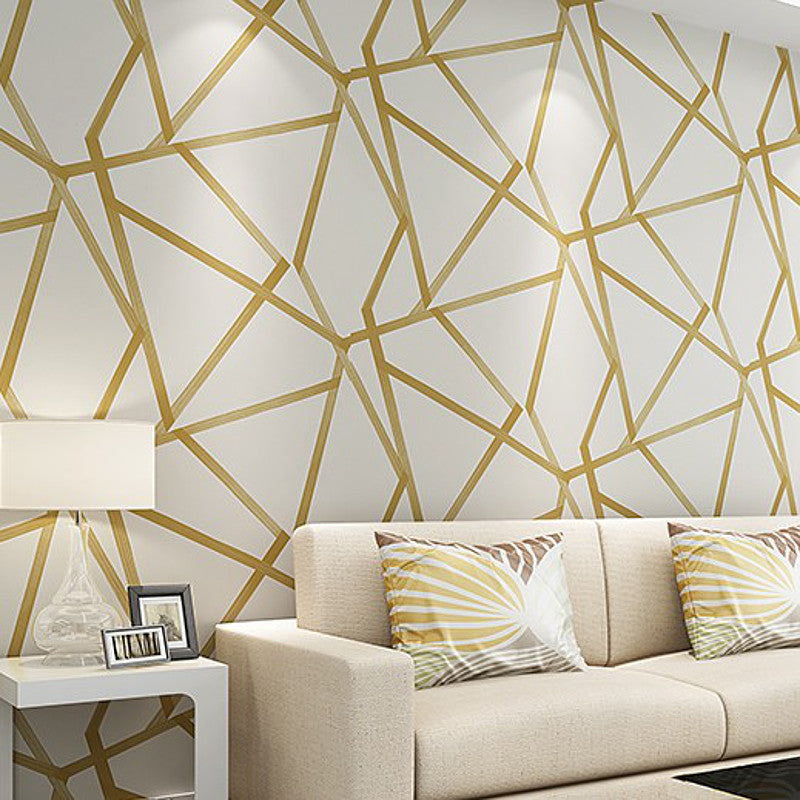 Simple Geometric Lines Non-Woven Wallpaper
