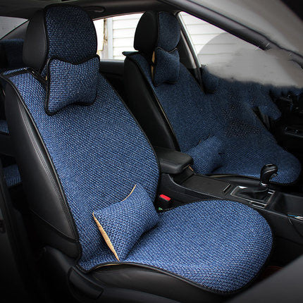 Car Cushion Four Seasons General Flax Cushion Small Waist Cushion All Inclusive No Binding Summer Cool CushionFour Seasons Cushion