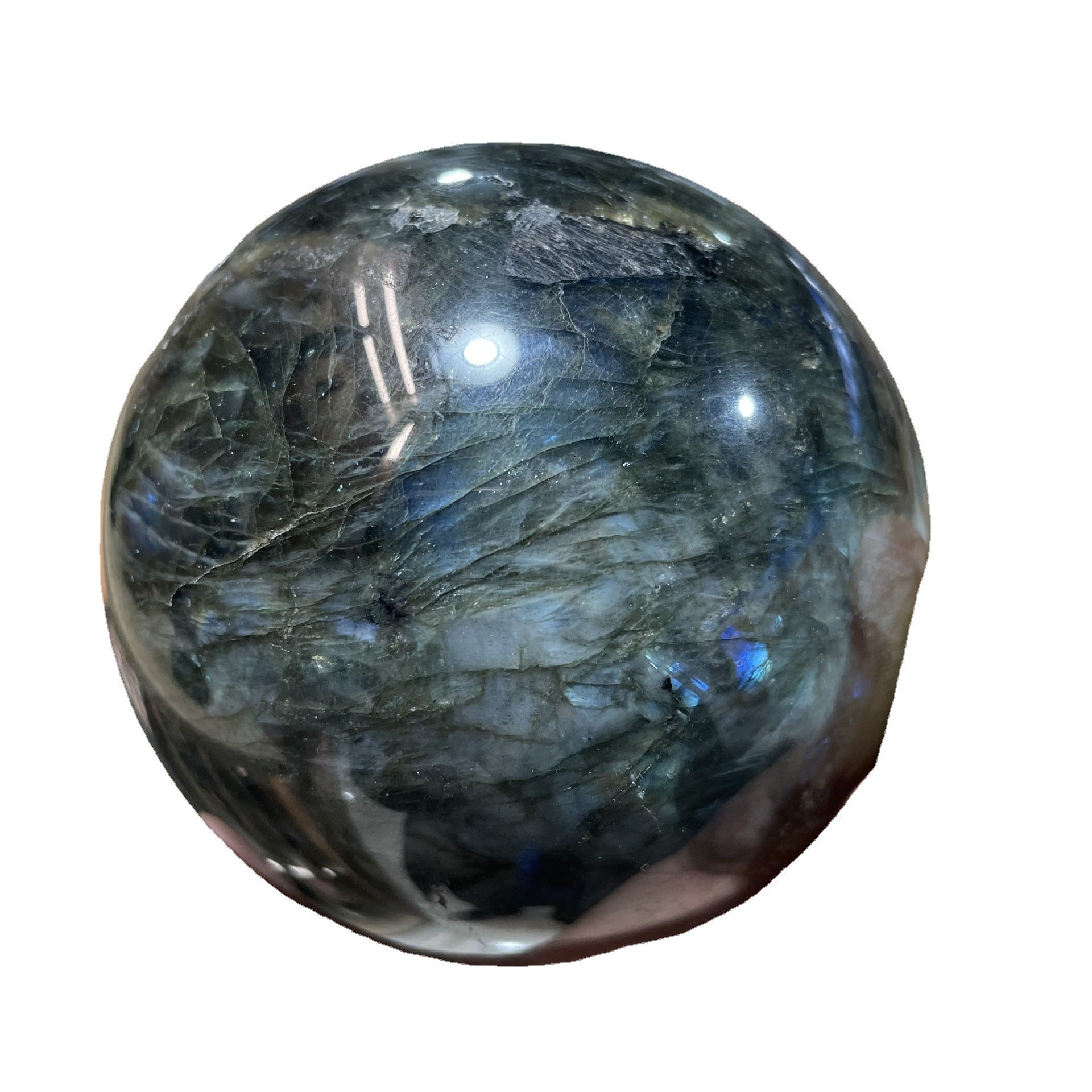 Natural Labradorite Ball Gray Moonstone Rough Hand Polished And Polished