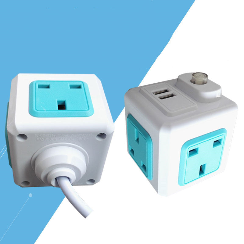 Prise Cubique Multiprise 13A Multifonction Prise USB Intelligente Créative Standard Britannique Pour La Maison