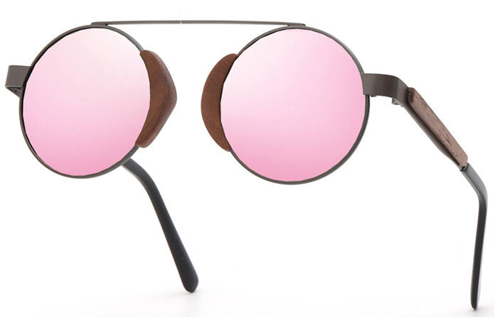 Lunettes de soleil rétro en bambou pour hommes et femmes, lunettes en bois