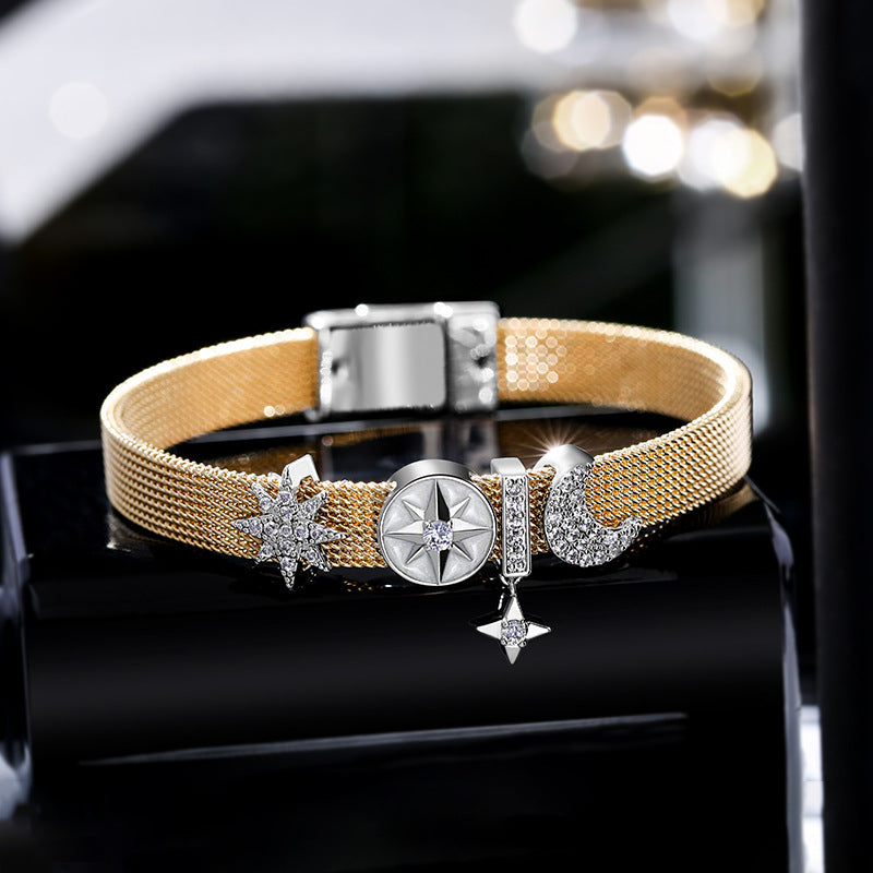 Love Galaxy Series Atmospheric Bracelet Female Shining Bracelet Decoration Fashion Temperament Trend Hand Jewelry