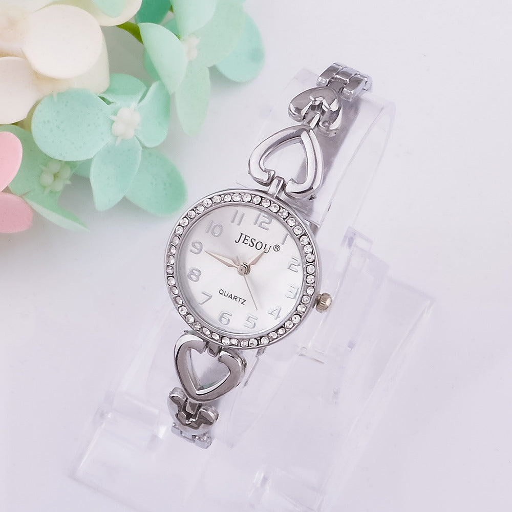 Nouvelle Montre Femme Exquise Collier Bague Boucles d'Oreilles Bijoux Ensemble Quatre Pièces