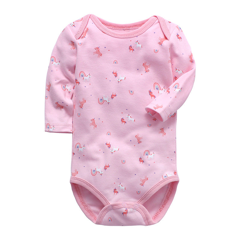 Cotton Long-Sleeved Triangle Romper Spring And Autumn Children'S Romper Bag Fart Clothes Baby And Children'S Clothing