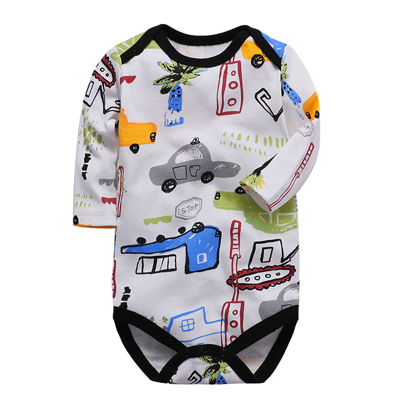 Cotton Long-Sleeved Triangle Romper Spring And Autumn Children'S Romper Bag Fart Clothes Baby And Children'S Clothing