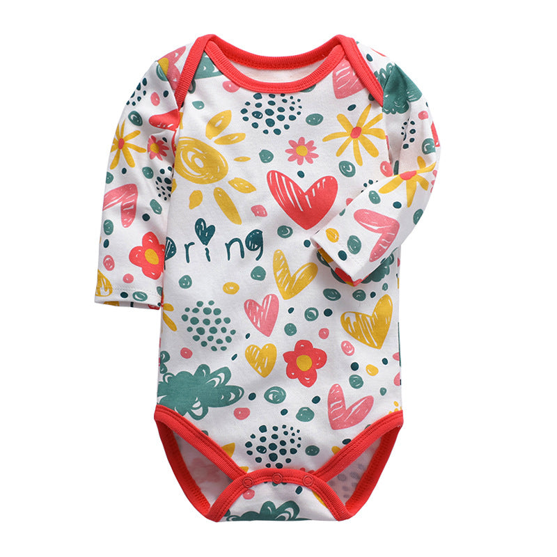 Cotton Long-Sleeved Triangle Romper Spring And Autumn Children'S Romper Bag Fart Clothes Baby And Children'S Clothing