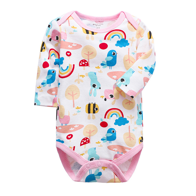 Cotton Long-Sleeved Triangle Romper Spring And Autumn Children'S Romper Bag Fart Clothes Baby And Children'S Clothing