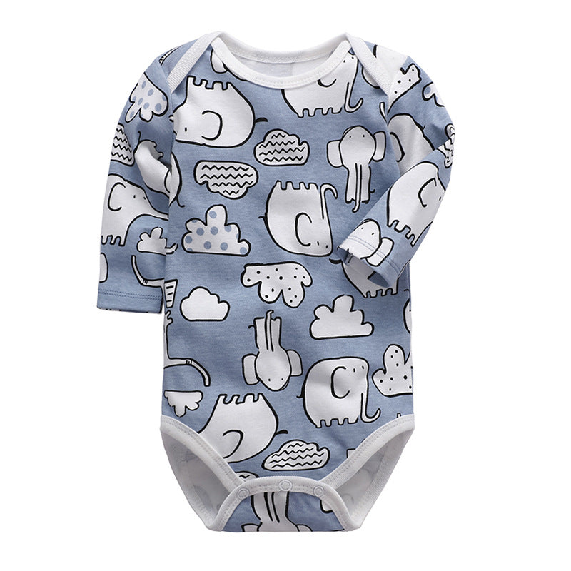 Cotton Long-Sleeved Triangle Romper Spring And Autumn Children'S Romper Bag Fart Clothes Baby And Children'S Clothing