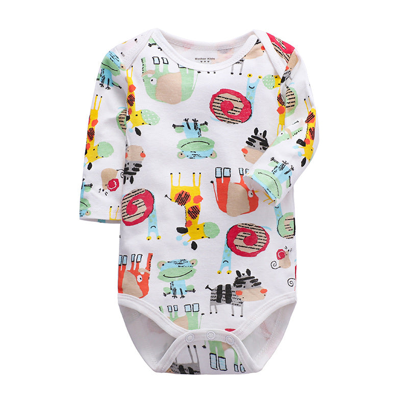 Cotton Long-Sleeved Triangle Romper Spring And Autumn Children'S Romper Bag Fart Clothes Baby And Children'S Clothing
