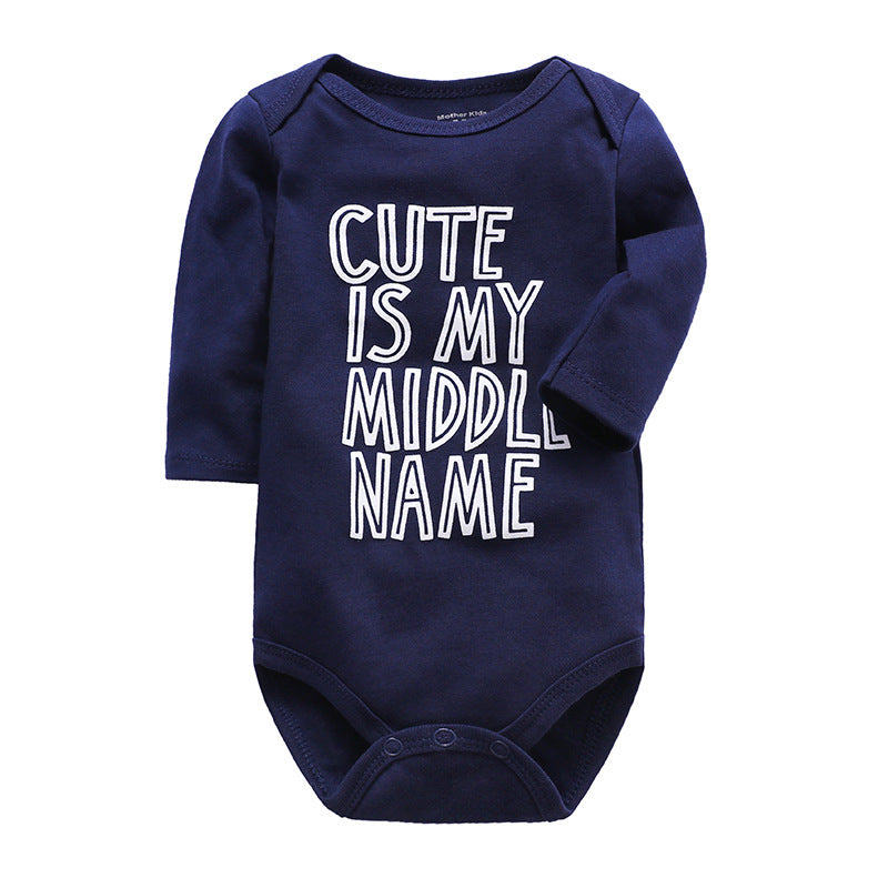 Cotton Long-Sleeved Triangle Romper Spring And Autumn Children'S Romper Bag Fart Clothes Baby And Children'S Clothing