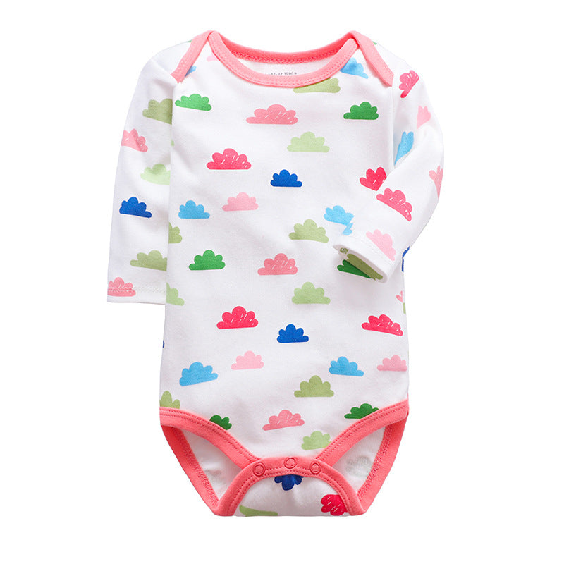 Cotton Long-Sleeved Triangle Romper Spring And Autumn Children'S Romper Bag Fart Clothes Baby And Children'S Clothing