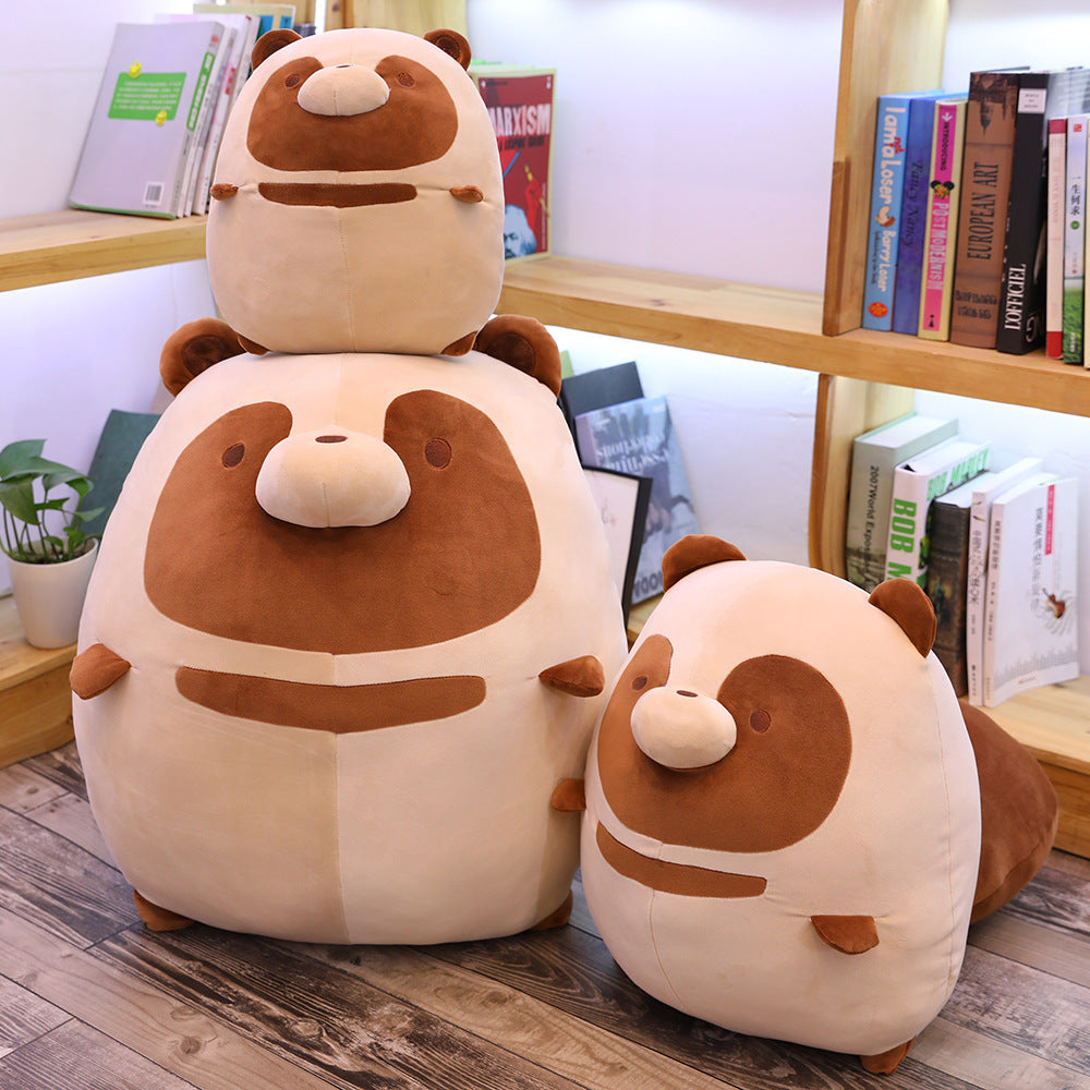 Nouvelles peluches de dessin animé raton laveur et renard, coussin mignon, jouet en peluche pour bébé, coussin doux rembourré, animaux en peluche, décoration intérieure