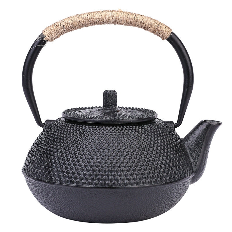 Théière en fonte antique pour faire du thé, pot unique