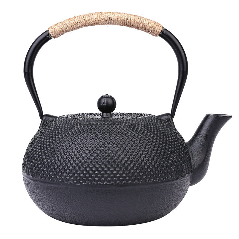 Théière en fonte antique pour faire du thé, pot unique