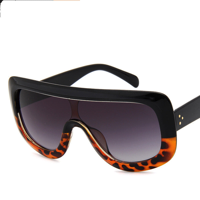 New Retro One-Piece Sunglasses European And American Trend Big Frame Sunglasses