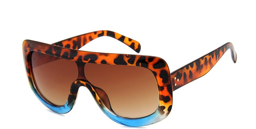 New Retro One-Piece Sunglasses European And American Trend Big Frame Sunglasses