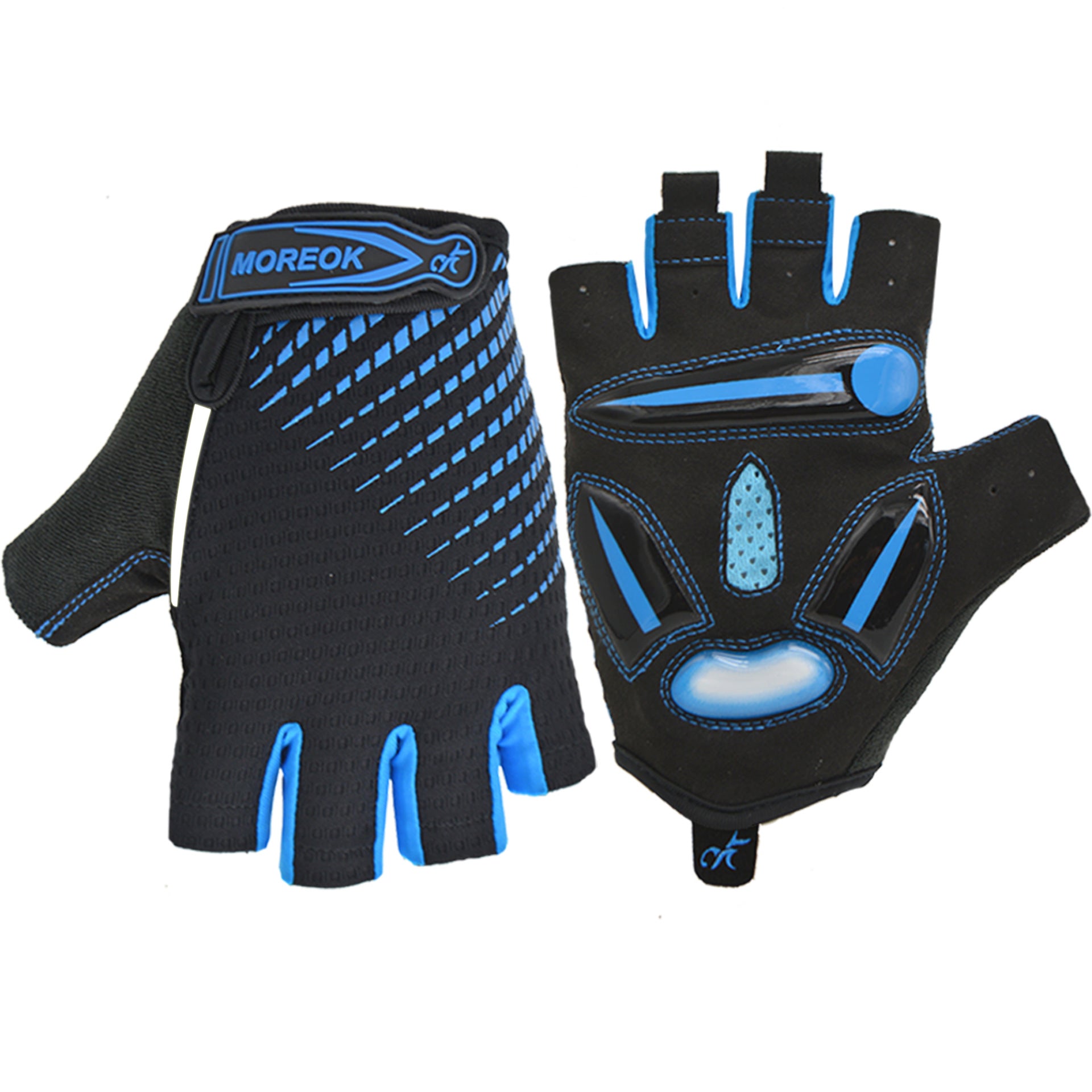 Half-Finger Reflective Colorful Sports Short Finger Gloves