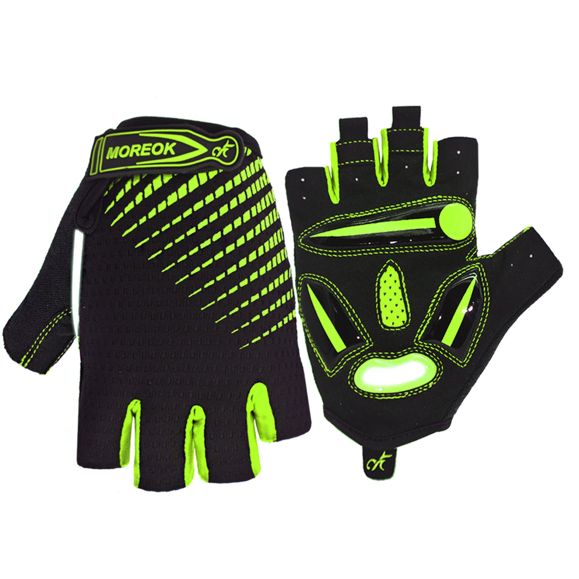 Half-Finger Reflective Colorful Sports Short Finger Gloves