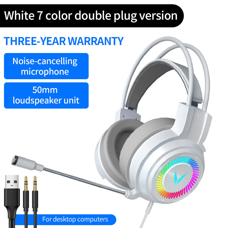 Écouteurs d'ordinateur Casque filaire de jeu pour le jeu avec microphone