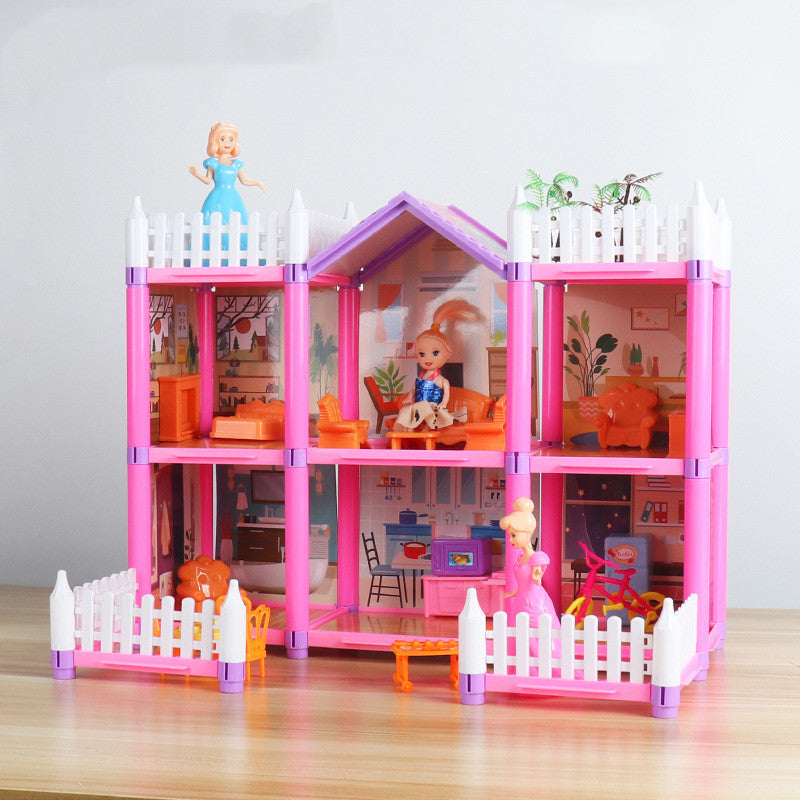 Jouet Fille Princesse Château Villa Cabane Enfants Jouent Maison Jouet Fille Simulation Chambre Maison de Poupée Cadeau