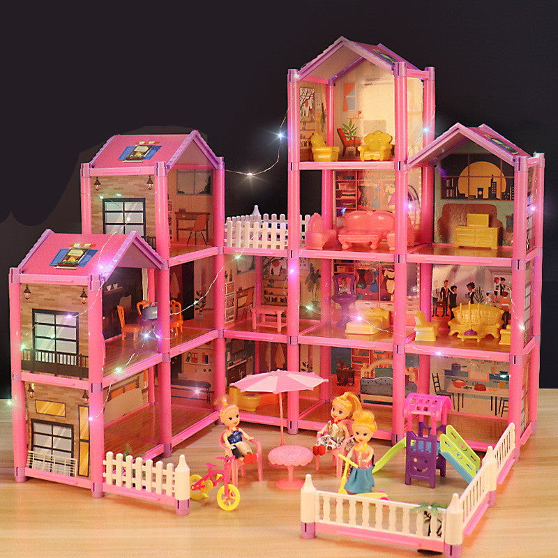 Jouet Fille Princesse Château Villa Cabane Enfants Jouent Maison Jouet Fille Simulation Chambre Maison de Poupée Cadeau