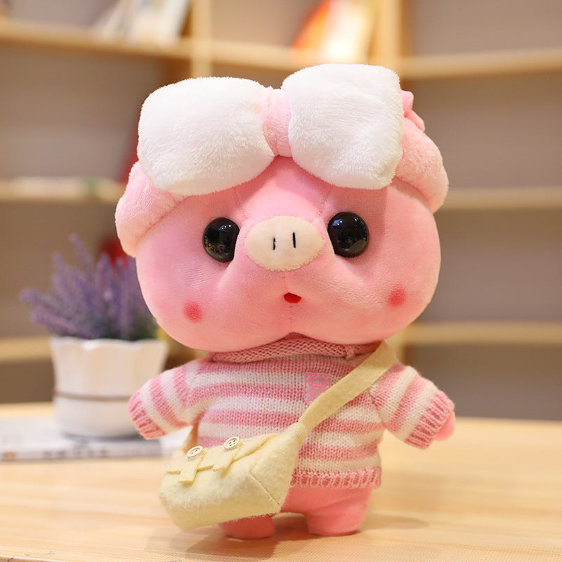 Peluche Cochon de Dessin Animé de 30 cm, Déguisement, Jouets en Peluche, Adorables Poupées Animaux, Oreiller Doux