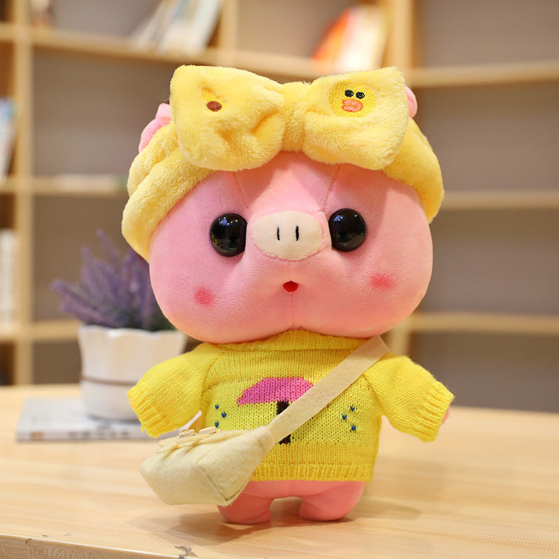 Peluche Cochon de Dessin Animé de 30 cm, Déguisement, Jouets en Peluche, Adorables Poupées Animaux, Oreiller Doux