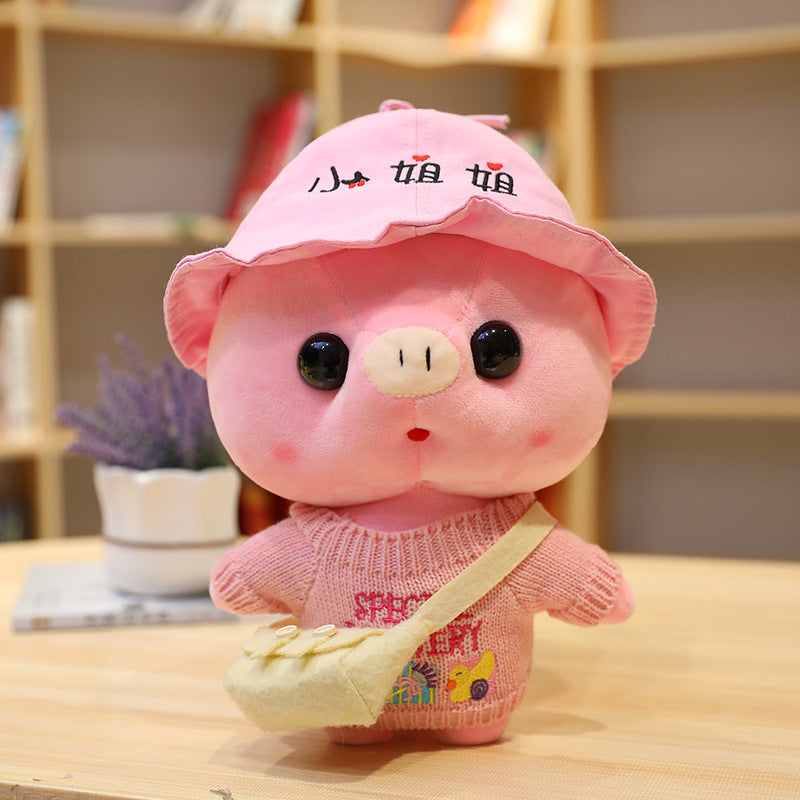 Peluche Cochon de Dessin Animé de 30 cm, Déguisement, Jouets en Peluche, Adorables Poupées Animaux, Oreiller Doux