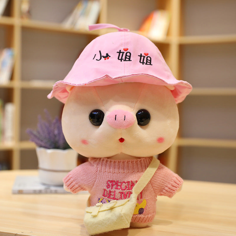 Peluche Cochon de Dessin Animé de 30 cm, Déguisement, Jouets en Peluche, Adorables Poupées Animaux, Oreiller Doux