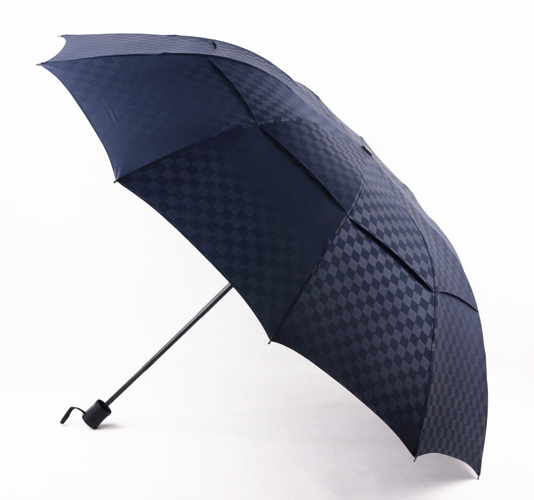 Nouveau parapluie double couche, ouverture et fermeture manuelles, 27 pouces et 10 baleines en acier, pour une résistance accrue