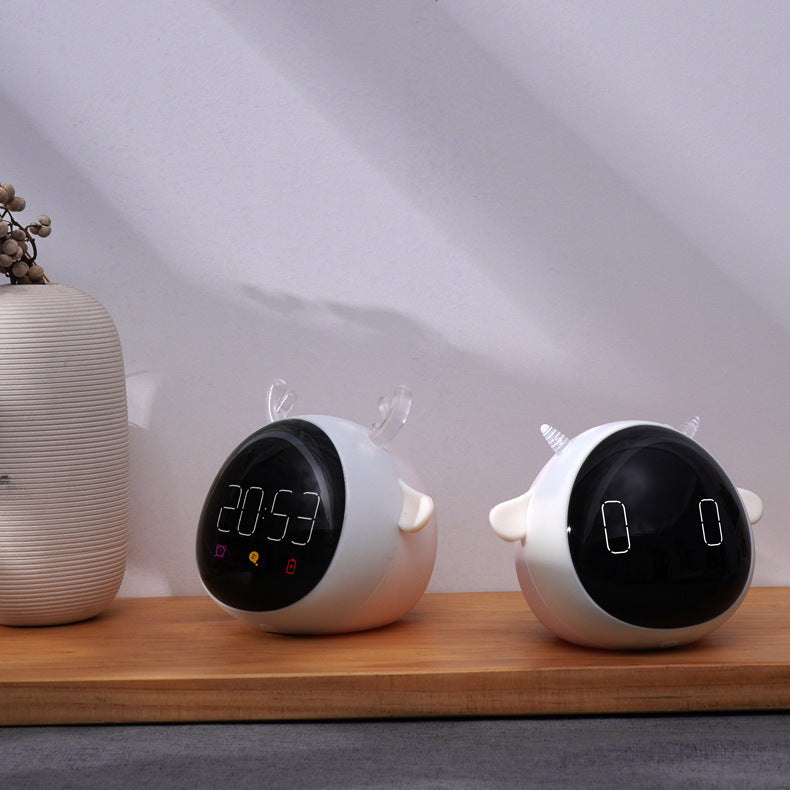 Cute Pet Time Light Smart Small Alarm Clock Mute Bedside Cute Cartoon Alarm Children Electronic Alarm Clock For Students