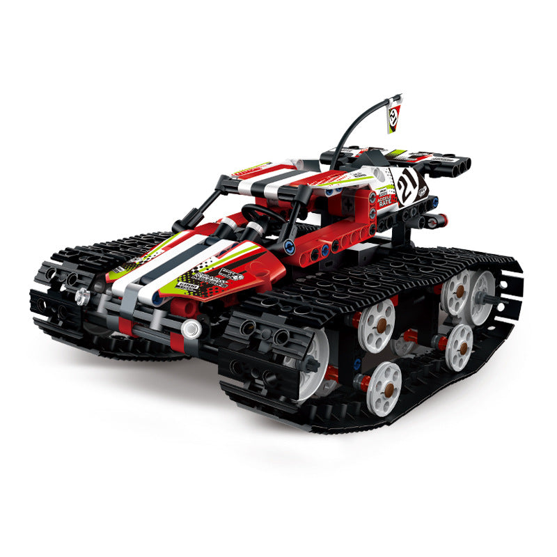 Remote Control Electric Tracked High-Speed Vehicle Assembling Building Blocks Toy