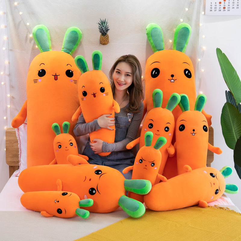 Dessin animé Plante Sourire Carotte Peluche Jouet Simulation Légume Carotte Oreiller Poupées Peluches Douces Pour