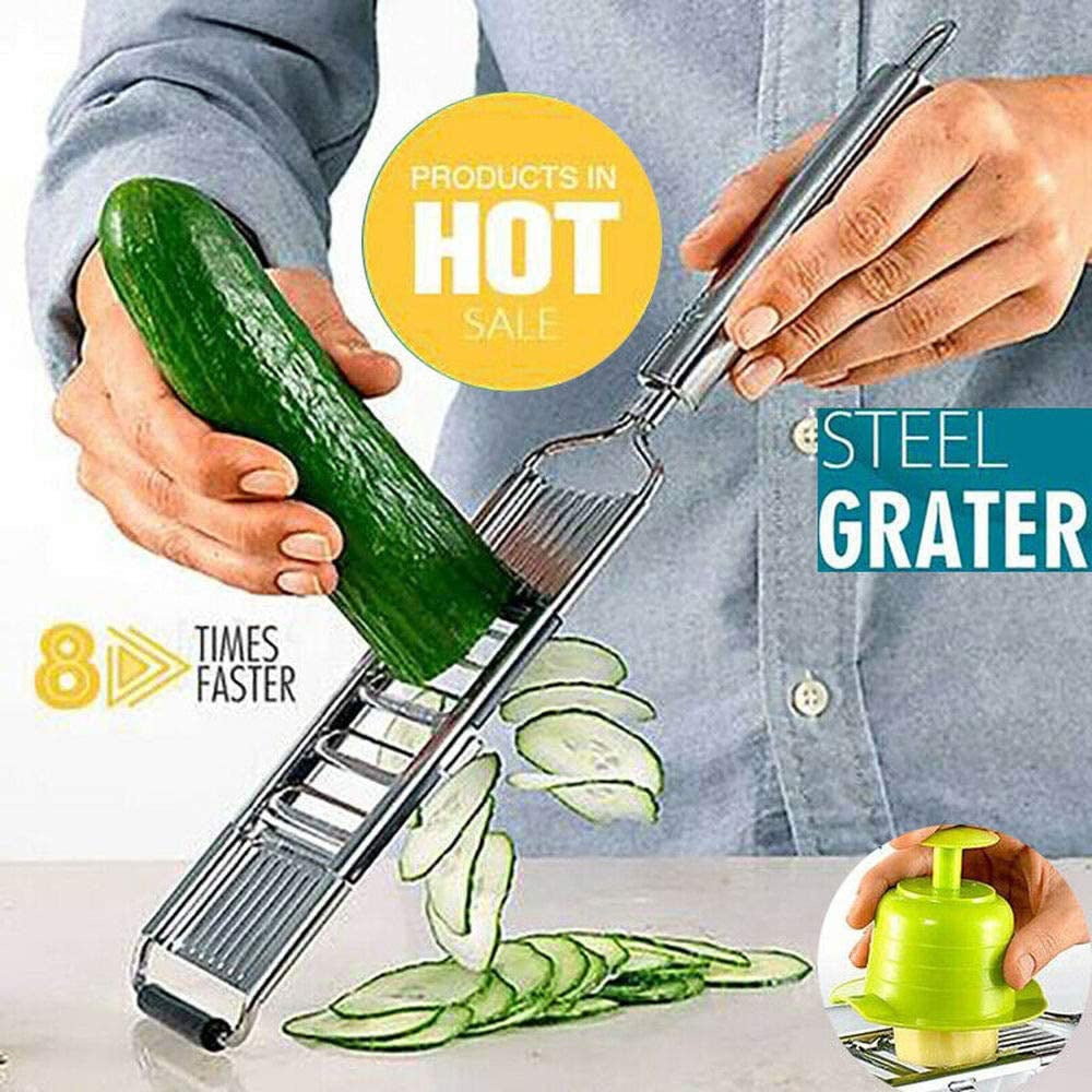 Multifunctional Stainless Steel Grater, Cutting And Slicing Integrated Device