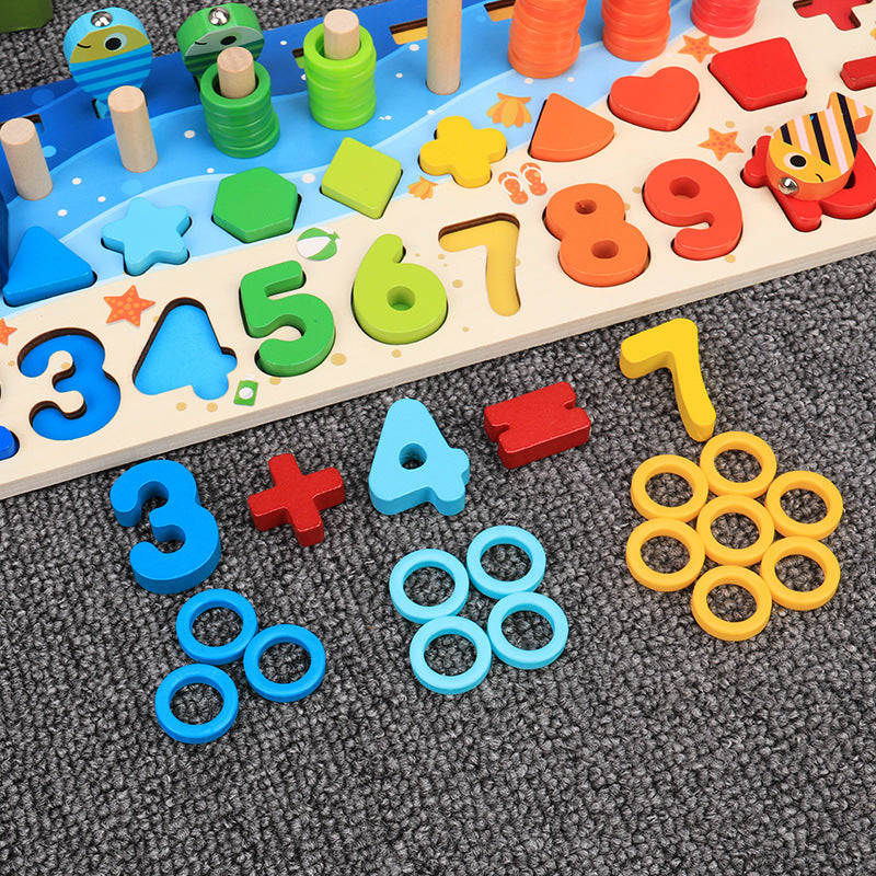 Jouets pour enfants, Puzzles, Casse-tête, Chiffres pour bébés, Éveil, Développement intellectuel, Bois 1 Ans Garçons