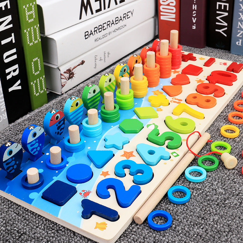 Jouets pour enfants, Puzzles, Casse-tête, Chiffres pour bébés, Éveil, Développement intellectuel, Bois 1 Ans Garçons