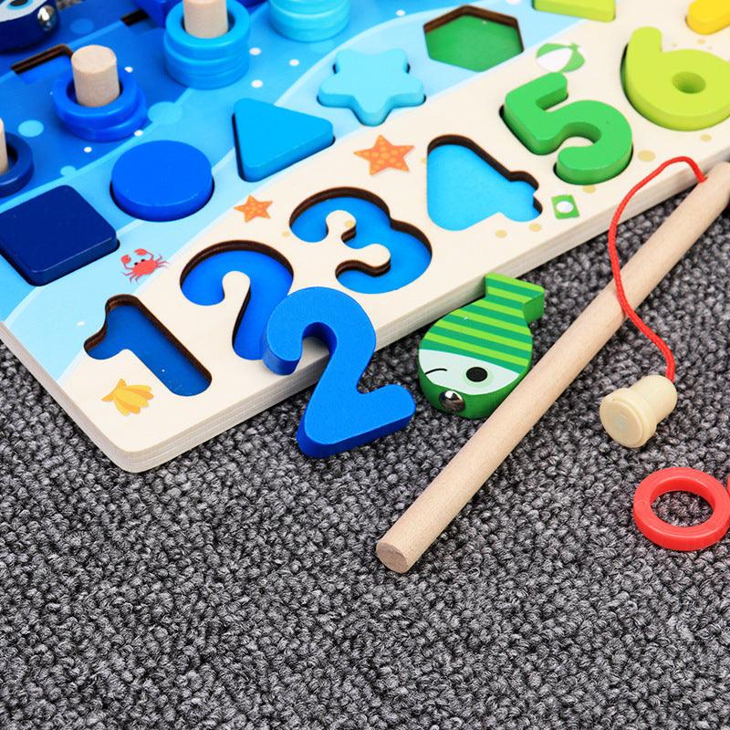 Jouets pour enfants, Puzzles, Casse-tête, Chiffres pour bébés, Éveil, Développement intellectuel, Bois 1 Ans Garçons