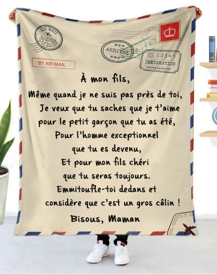 Envelope Letter Writing Flannel Blanket Message Air Conditioning Blanket Blanket Type Coral Fleece Blanket
