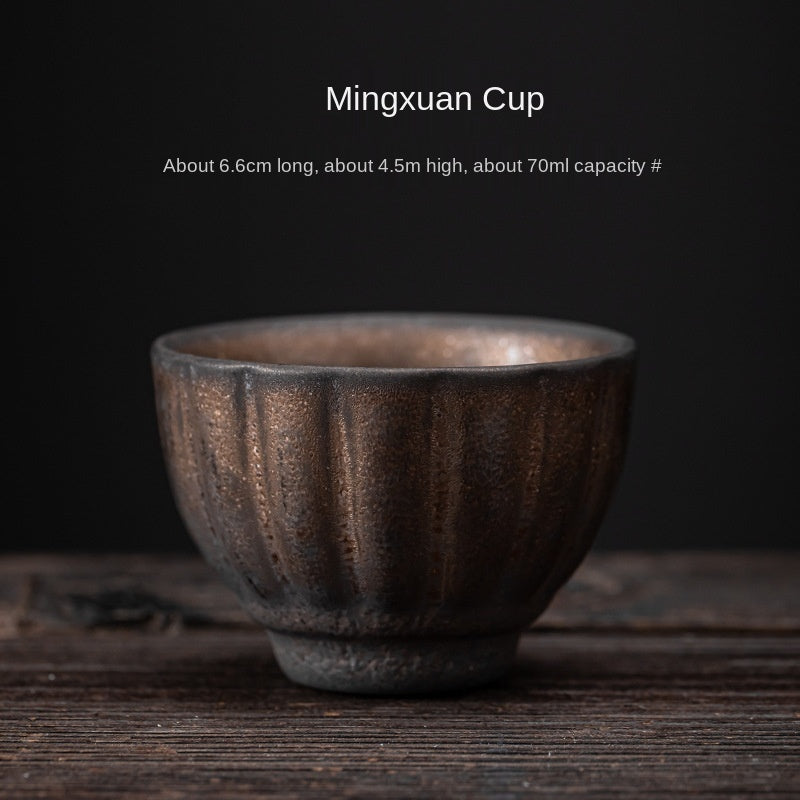 Japanese Gilding Iron Glaze Tea Cup Ceramic