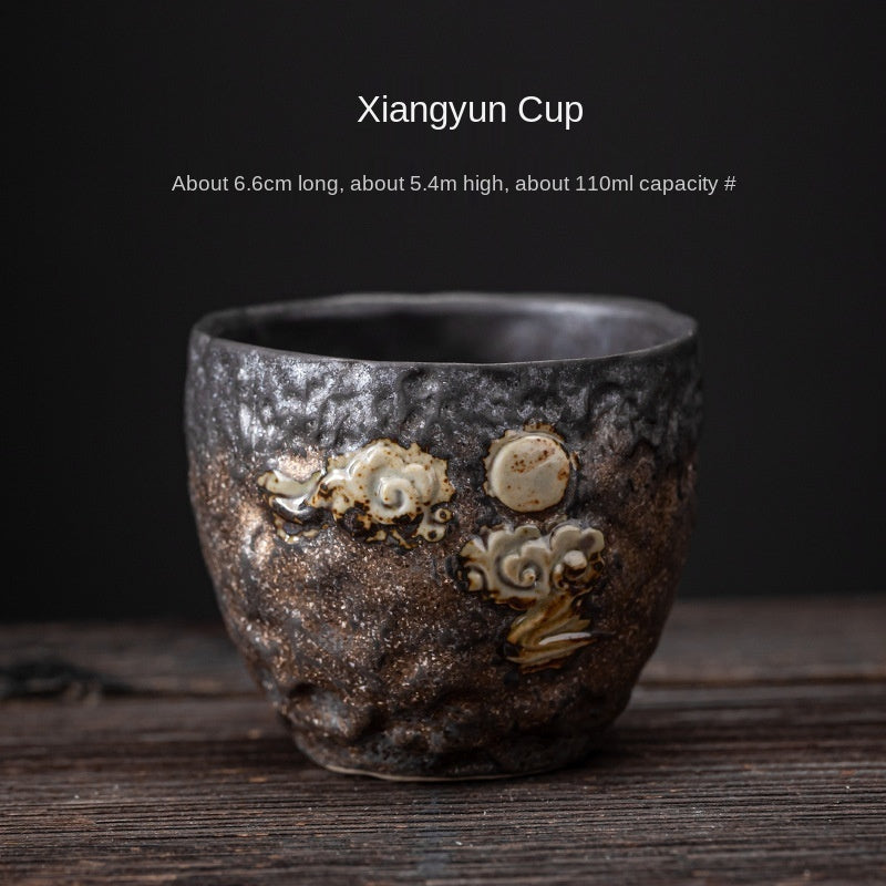 Japanese Gilding Iron Glaze Tea Cup Ceramic