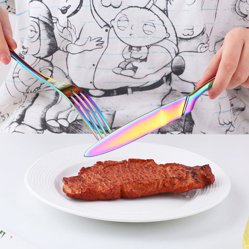Four-piece stainless steel cutlery