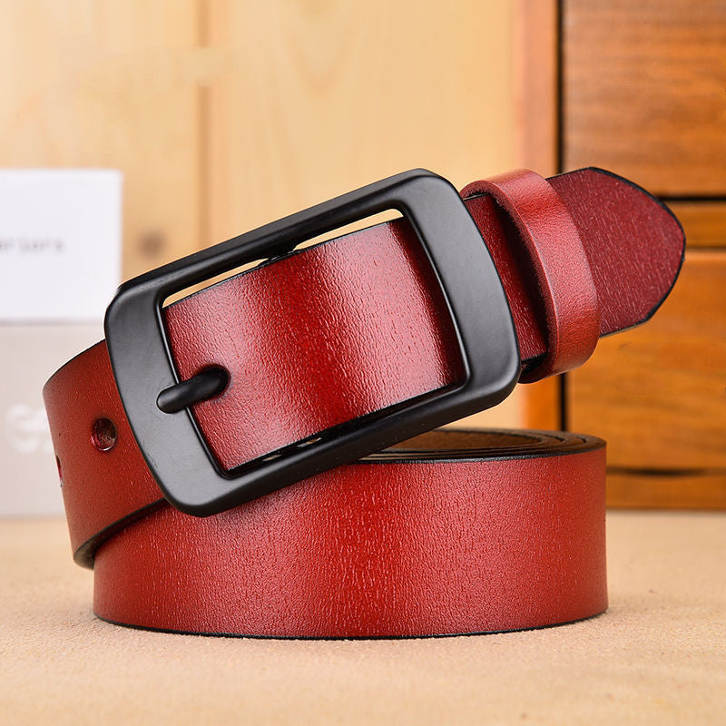 Ceinture Femme Version Coréenne Sauvage Ins Vent Peau De Vache Ceinture Jean Étudiantes