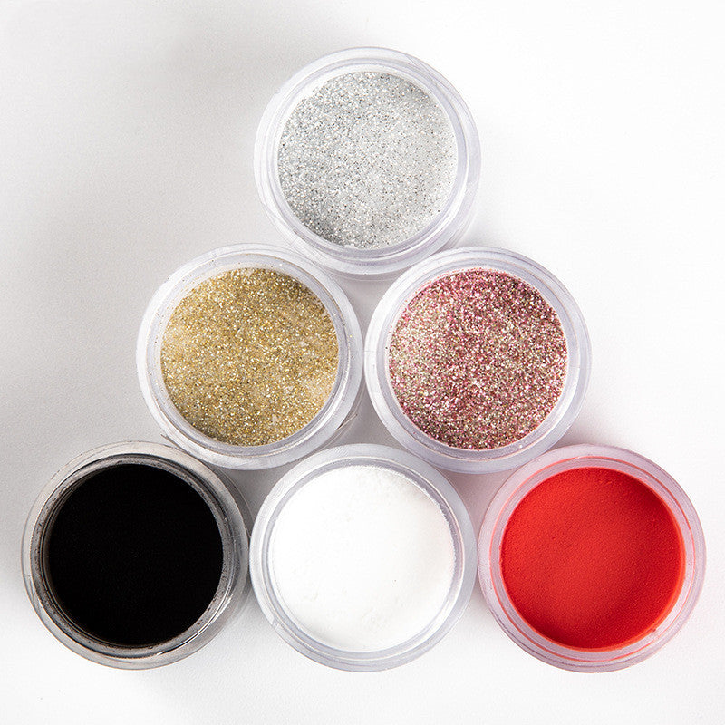 Kit de poudre d'infiltration pour ongles, poudre hydratante sans cuisson, paillettes pour ongles