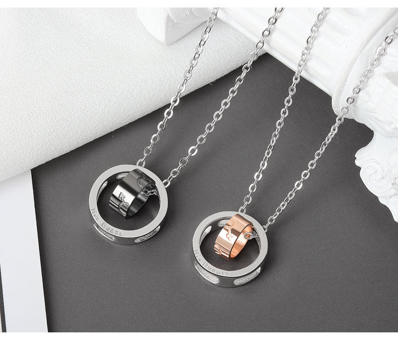 Couple Necklace A Pair Of Creative Couple Necklace Niche Design Cold Wind